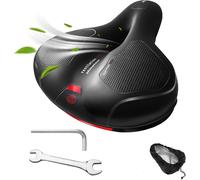 Sept-Selle De Velo Ultra Confortable, Selle De Vélo Gel Ergonomique Avec Amortisseur À Double Ressort Pour Bicyclette Vtt Vélos Montagne