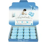 Sept-Senteur Baby Powder Fondant Parfumé Pour Bruleur Fondant, 16 X 5g Tartelette En Forme De Coeur, En Cire De Soja Vegan, Parfait Comme Parfum Maison, Cadeau Femme, Cadeau Cremaillere