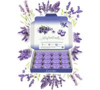 Sept-Senteur Lavande Fondant Parfumé Pour Bruleur Fondant, 16 X 5g Tartelette En Forme De Coeur, En Cire De Soja Vegan, Parfait Comme Parfum Maison, Cadeau Femme, Cadeau Cremaillere