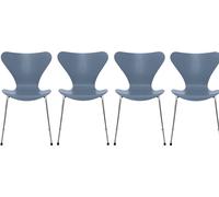 Sept / Série Chaise 3107 Frêne Set de 4 pièces Fritz Hansen Dusk blue - FRITZ HANSEN 4X 3107 DUSK