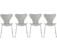 Sept / Série Chaise 3107 Frêne Set de 4 pièces Fritz Hansen Nine grey - FRITZ HANSEN 3107 ESCHE 155