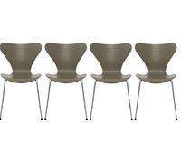 Sept / Série Chaise 3107 Frêne Set de 4 pièces Fritz Hansen Olive green - FRITZ HANSEN 3107 OLIV