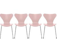 Sept / Série Chaise 3107 Frêne Set de 4 pièces Fritz Hansen Pale pink - FRITZ HANSEN 3107 PALE