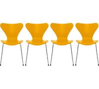 Sept / Série Chaise 3107 Frêne Set de 4 pièces Fritz Hansen True yellow - FRITZ HANSEN 4X 3107 TRUE