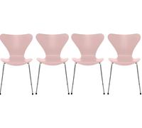 Sept / Série Chaise 3107 Frêne Set Pale pink Fritz Hansen OFFRE SPECIALE - FRITZ HANSEN 4X 3107 PALE EZ
