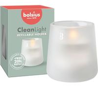 Sept-- Set De Démarrage - Cleanlight - Bougie Parfumée Rechargeable - Support & 1 Recharge - Blanc - Temps De Combustion De 20 Heures - Extraits Naturels & Cire Végétalienne
