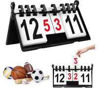 Sept-Tableau D'affichage De Compétition Sportive À 4 Chiffres - Tableau De Score Portable Pliable - Compteur De Points Pour Football, Basketball, Badminton, Tennis De Table