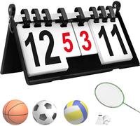Sept-Tableau D'affichage De Sport Pliable À 4 Chiffres, 40 X 23 Cm, Tableau D'affichage De Basket-Ball, Tableau D'affichage De Sport Pour Tennis De Table, Badminton, Basket-Ball, Handball