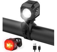 Sept-Tavaler Kit D'éclairage De Vélo Rechargeable Par Usb Kit D'éclairage De Vélo Ipx6 Étanche 35/70 Lux Phare Avant Et Arrière De Vélo