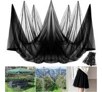 SEPT-Tissu moustiquaire, Filet Anti Insecte,Toile Moustiquaire -Filet Anti Moustique de Contre Insectes et Oiseaux pour Balcons Parasol Jardins Tonnelle Piscine et Fenêtres(3 m x 10 m, Noir)