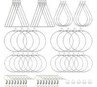 Sept-Toaob Lot De 280 Boucles D'oreilles Créoles Rondes En Forme De Goutte Triangulaire Et Crochet En Plastique Pour La Fabrication De Bijoux
