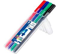 Sept-Triplus Broadliner, Feutres Triangulaire Aux Couleurs Assorties, Mine De 0.8 Mm, Lot De 4 Feutres, 338 Sb4