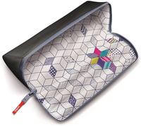 Sept-- Trousse Scolaire Ouverture Xxl - Trousse Personnalisable Réversible, Avec 1 Côté A Colorier - Grande Ouverture Pratique - Trousse Triangulaire 22 X 6cm - Trousse Basic Noir