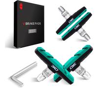 Sept-V-Brake Lot De 2 Paires De Plaquettes De Frein V-Brake De 70 Mm, Noir Et Vert.
