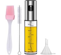 SEPT-Vaporisateur d'huile 100ML Portable Bouteille Vinaigre de Verre avec Brosse et Entonnoirpour Cuisine Salade, Barbecue Pâtisserie