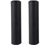 Sept-Vgeby Poignées De Guidon De Vélo, Poignée De Bicyclette De Montagne De Montagne De Silice Anti-Dérapante Antichoc Légère Avec Des Bouchons D'extrémité(Noir)