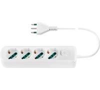 Sept-Vimar 0r00641.Cc.B Prise Multiple Avec Interrupteur Et Câble De 1,5 M, 4 Sorties Sicury Universel Standard Italien, Fiche 16 A Standard Italien, Blanc