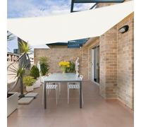Sept-Voile D'ombrage Imperméable Rectangulaire Carré 2x2m Pes Toile Ombrage Auvent Protection Des Rayons Uv Pour Extérieur Jardin Terrass Balcon Couleur Beige