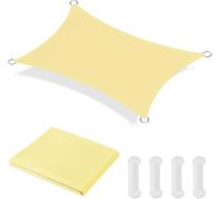 Sept-Voile D'ombrage Rectangulaire 2*3m, Toile Ombrage Avec 4 Corde Libre, Auvent Imperméable Uv Protection, Imperméable Toile Ombrage Pour Jardin Terrasse Extérieur Patio Piscine Balcon-Hors Blanc