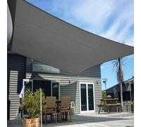 Sept-Voile D'ombrage Rectangulaire 2x3m Hdpe Toile Ombrage Auvent Respirant Protection Des Rayons Uv Pour Extérieur Jardin Terrass Balcon Couleur Anthracite