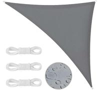 Sept-Voile D'ombrage Triangulaire 3 X 3 X 4,3 M, Toile Ombrage Imperméable Protection Uv À 95%, Avec Boucle En D En Acier Inoxydable Et Corde De 2,4 M, Voile D'ombrage Pour Terrasse, Jardin, Piscine