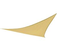 Sept-Voile D'ombrage Triangulaire 360x360x360 Cm Beige, Jardin Ou Terrasse Extérieure, Polyester 160 G, M², Résistant, Protection Solaire, 3 Cordes, Anneaux Métalliques De Fixation