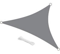Sept-Voile D'ombrage Triangulaire 3x3x3 Mètre Imperméable Voile Ombrage Résistant À L'eau Anti Uv Pour Jardin Terrasse Patio, Gris