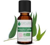 Sept-Voshuiles - Huile Essentielle Eucalyptus Radiata Bio 20ml - Parfum Frais Et Doux - Rafraichissante Et Aromatique - Huiles Essentielles De Qualité - 100% Pure Et Naturelle - Hebbd Et Certifiée Ec