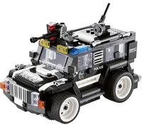 Sept-Wise Block W Jouets De Construction, Jouets Stem Pour Enfants De 8 Ans Et Plus, 370+ Pièces Kit Voiture Télécommandée, Rc Cars Cadeaux D'anniversaire Pour Enfants, Rc Swat Riot Vehicle