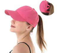 Sept-Yamee Casquette De Baseball Femme Homme Casquette Été Mixte Casquette De Sport Anti Uv Casquette De Queue De Cheval Pour Running Golf Cyclisme Randonnée(Tour De Tête : 57-58 Cm)
