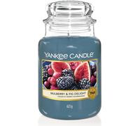 Sept-Yankee Candle Bougie Parfumée Figues Et Mûres Gourmandes Format Jarre Bougie Longue Durée Jusqu`À 150 Heures De Combustion Cadeaux De La Fête Des Mères
