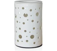Sept-Zen`Arôme Brûleur Cire Parfumée Calorya N°2 - Brûle Parfum Électrique Pour Fondant Parfumé - Lampe À Parfum Avec Variateur Et Coupelle Amovible - Céramique Avec Décor Ajouré Et Éclairage D`Ambia
