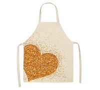 Septem Tablier Cuisine Beige Couleur Or Tablier De Cuisine,Tablier De Barbecue Réglable Avec De Longues Lanières,Chef Tablier Pour Homme Femme,Bbq,Restaurant,Café,Pâtisserie,Jardin