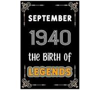 September 1940 The Birth Of Legends: 120 Pages 6x9 In Lined Notebook,Soft Cover,1940 Years Old Birthday Gift,1940 Legend Since Notebook,Men,For Take Notes At Work,School Or Home,Birthday Gift Notebook