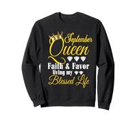 September Queen Living My Blessed Life Anniversaire Lion Vierge Sweatshirt