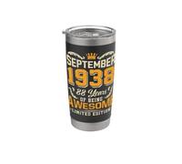 Septembre 1938 Vintage 88 Years Awesome 88th Birthday Gobelet isotherme en acier inoxydable double paroi