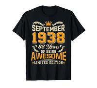 Septembre 1938 Vintage 88 Years Awesome 88th Birthday T-Shirt