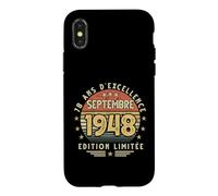 Septembre 1948 Cadeau Anniversaire Septembre 1948 78 Ans Coque pour iPhone X/XS