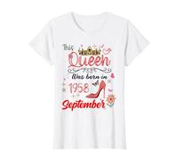 Septembre 1958 Anniversaire This Queen Was Born In September T-Shirt