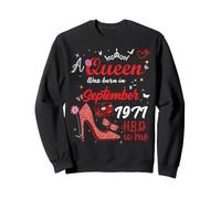 Septembre 1971 Anniversaire This Queen Was Born in September Sweatshirt