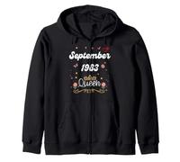 Septembre 1983 Queen Since September 1983 Birthday Girl Sweat à Capuche