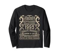 Septembre 1995-31 Ans Anniversaire Cadeau Vintage 1995 Manche Longue