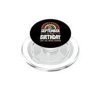 Septembre, C'est Mon Anniversaire, Oui, Tout Le Mois, Boho Rainbow PopSockets PopGrip pour MagSafe