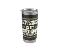 Septembre, c'est mon anniversaire, oui, tout le mois de naissance Gobelet isotherme en acier inoxydable double paroi