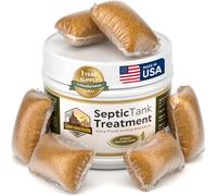 Septic Tank Treatment - 1 Year Supply of Dissolvable Easy Flush Live Bacteria Packets (12 Count) - Best Way to Prevent Expensive Sewage Backups - Made in USA