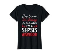 Septicaemia Warrior Blood Poison Septicaemia Sensibilisation à la septicémie T-Shirt Graphique avec Valeur, Femme, Noir, XL