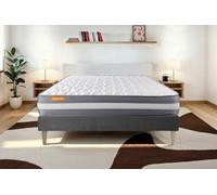 Matelas + sommier gris 160x200 Memo Plus Memoire de forme 3 zones