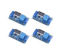 Septoolshop Lot de 4 modules de relais programmable CC 6-30 V avec écran LED Smart Home Controller USB 5 V Prise en charge de la conservation de la mémoire Protection contre l'inversion de polarité