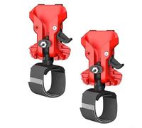 Septoolshop Sourcingmap Lot de 2 clips de ceinture pour outils électriques avec double système de fixation haute dureté ABS pour perceuses électriciennes, marteaux, travaux sur chantier, rouge