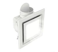 Septoolshop Ventilateur d'échappement de salle de bain avec lumière LED intégrée, flux d'air puissant, évacuation de l'humidité, installation pour plafond de 20,3 m²